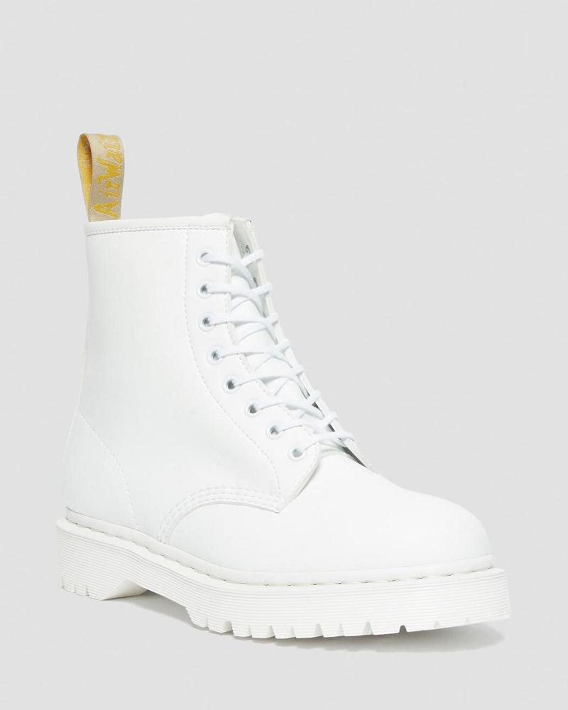 White Men\'s Dr Martens Vegan 1460 Bex Kemble Mono Platform Boots | CA 565ZUT